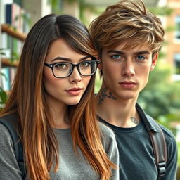 A realistic portrayal of a romantic duo of adolescent college students