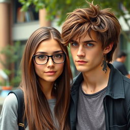 A realistic portrayal of a romantic duo of adolescent college students