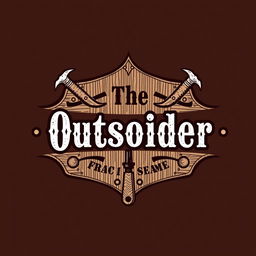 A logo design for a carpentry business featuring the text "The Outsider" in a western style font