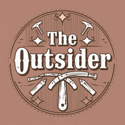 A logo design for a carpentry business featuring the text "The Outsider" in a western style font