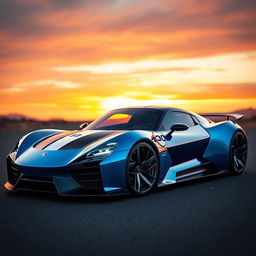 A stunning and innovative Porsche car named 'Paonanda', featuring a bold and impactful design that stands out from the typical Porsche models