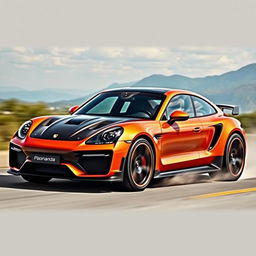 A new Porsche car named 'Paonanda', featuring a unique and impactful design that exudes power and speed