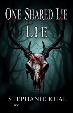A book cover design for a novel titled 'One Shared Lie' by Stephanie Khal