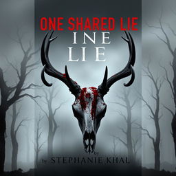 A striking book cover design for the novel 'One Shared Lie' by Stephanie Khal