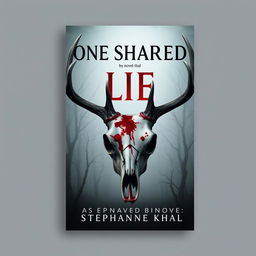 A striking book cover design for the novel 'One Shared Lie' by Stephanie Khal
