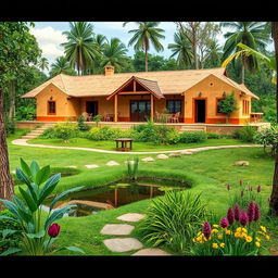 A 2-acre budget eco-friendly lodge designed with five villas built from natural mud materials, showcasing sustainable architecture
