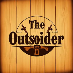 A logo design for a carpentry business featuring the text 'The Outsider', styled like an old west poster