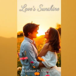 A captivating book cover for a romantic novel titled "Love's Sunshine"