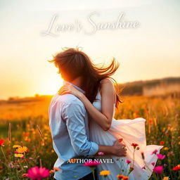A captivating book cover for a romantic novel titled "Love's Sunshine"