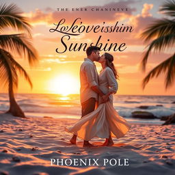 A striking book cover for a romantic novel titled "Love's Sunshine" by Phoenix Pole