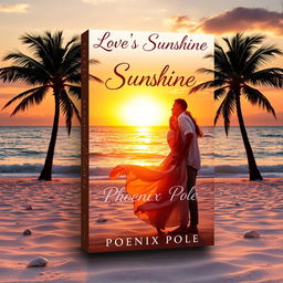 A striking book cover for a romantic novel titled "Love's Sunshine" by Phoenix Pole