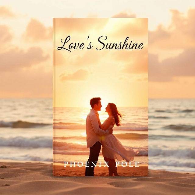 A mesmerizing book cover for a romantic novel titled "Love's Sunshine" by Phoenix Pole