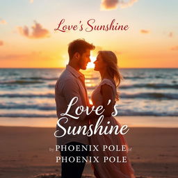 A mesmerizing book cover for a romantic novel titled "Love's Sunshine" by Phoenix Pole