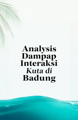 A plain book cover design for a book titled 'Analisis Dampak Interaksi Kuta di Badung'