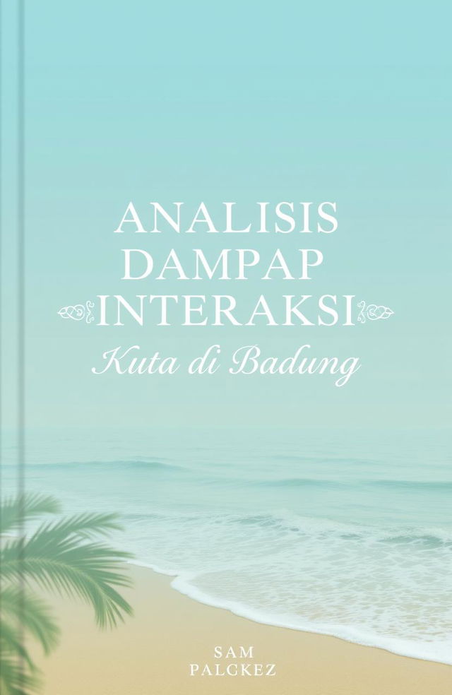 A plain book cover design for a book titled 'Analisis Dampak Interaksi Kuta di Badung'