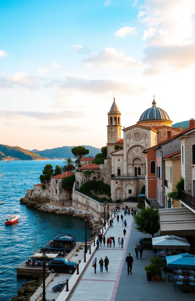 A picturesque coastal view of Sebenico (Šibenik), Croatia, featuring the stunning St