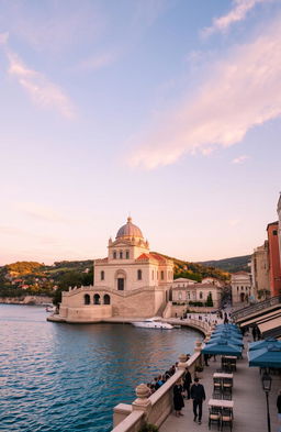 A picturesque coastal view of Sebenico (Šibenik), Croatia, featuring the stunning St