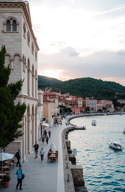 A picturesque coastal view of Sebenico (Šibenik), Croatia, featuring the stunning St