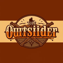 A logo design for a carpentry workshop featuring the text "The Outsider" in an Old West style