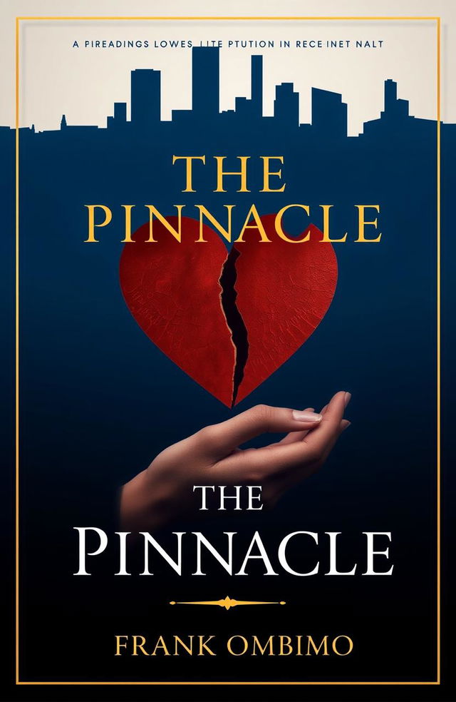 A book cover design for a novel titled 'The Pinnacle', featuring a blend of political themes, love, and betrayal