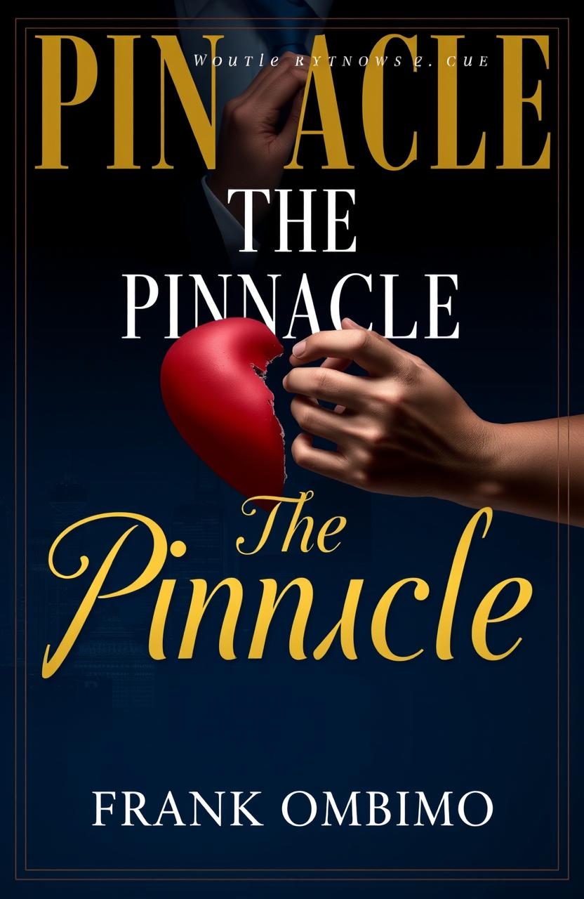 A book cover design for a novel titled 'The Pinnacle', featuring a blend of political themes, love, and betrayal