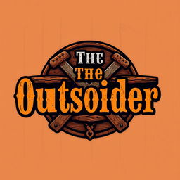 A logo design for a carpentry business featuring the text "The Outsider" styled in an Old West theme