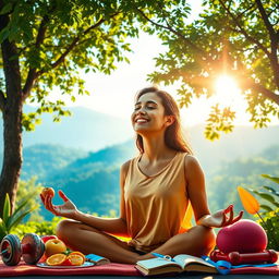 A vibrant and inspiring scene illustrating the transformation of emotional health through vibrant colors
