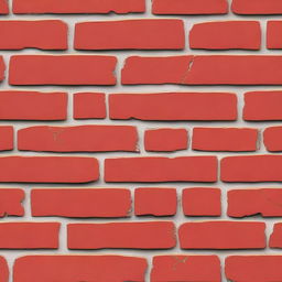 Generate an image of a detailed, realistic red brick (batu bata) against a neutral background.