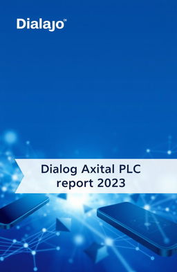 The cover design for a corporate report on Dialog Axiata PLC, featuring a modern and clean layout that includes the company's logo prominently at the top