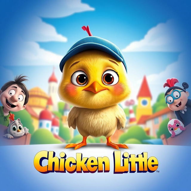 A vibrant and colorful movie poster for the animated film 'Chicken Little'