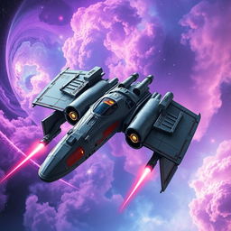 A visually stunning spaceship inspired by the Star Wars universe, characterized by its aerodynamic shape and elaborate wing structures