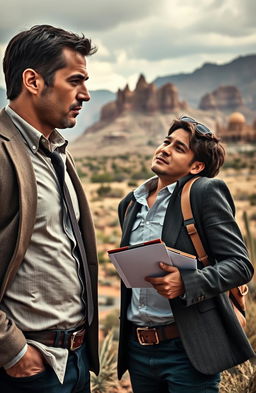 A male detective and a male journalist work together passionately on a dark, intense crime investigation involving Mexican immigrants in Arizona