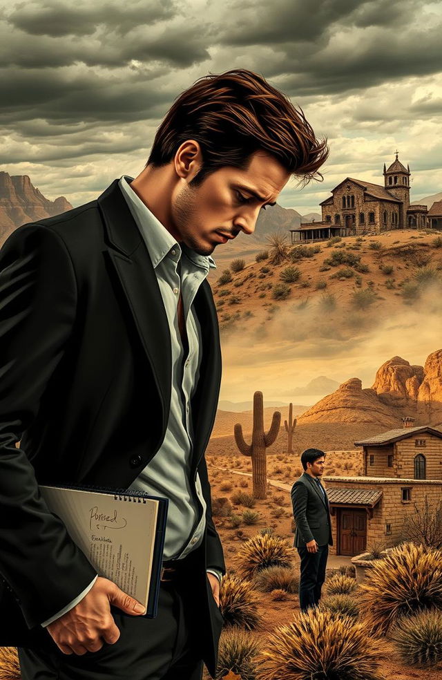 A male detective and a male journalist work together passionately on a dark, intense crime investigation involving Mexican immigrants in Arizona