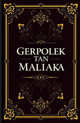 A majestic yet elegant book cover design for the title 'GERPOLEK TAN MALAKA'