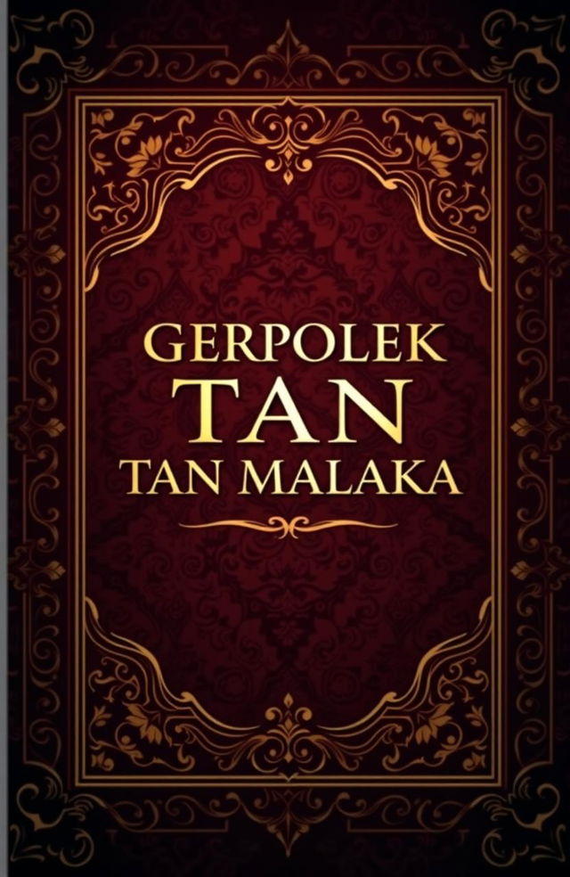 A majestic yet elegant book cover design for the title 'GERPOLEK TAN MALAKA'