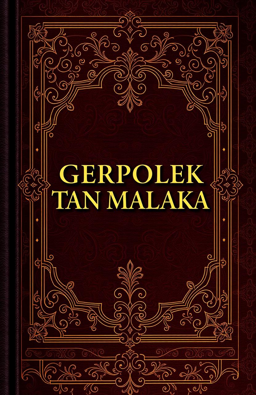 A majestic yet elegant book cover design for the title 'GERPOLEK TAN MALAKA'