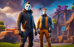 A 32k HD digital art image featuring Michael Myers in Fortnite style