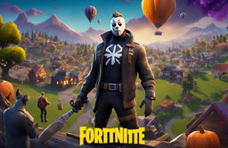 A 32k HD Fortnite-themed wallpaper featuring Michael Myers from Halloween