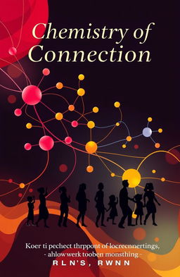 A visually captivating book cover design featuring abstract representations of human chemistry