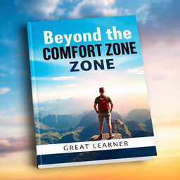 A visually striking book cover for the title 'Beyond the Comfort Zone' by Great Learner