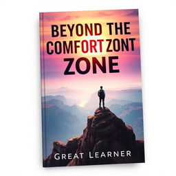 An inspiring book cover design for 'Beyond the Comfort Zone' by Great Learner