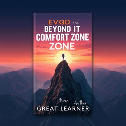 An inspiring book cover design for 'Beyond the Comfort Zone' by Great Learner