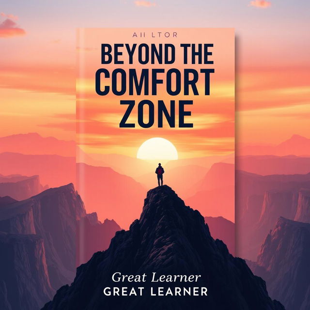 An inspiring book cover design for 'Beyond the Comfort Zone' by Great Learner