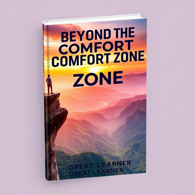 An inspiring book cover design for 'Beyond the Comfort Zone' by Great Learner