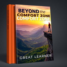 An inspiring book cover design for 'Beyond the Comfort Zone' by Great Learner