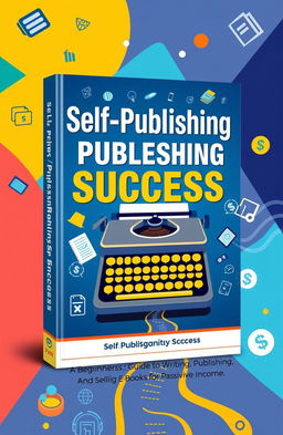 A visually appealing book cover design for 'Self-Publishing Success: A Beginner’s Guide to Writing, Publishing, and Selling E-Books for Passive Income'