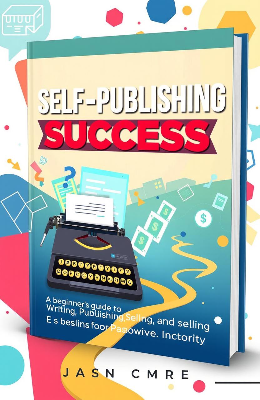 A visually appealing book cover design for 'Self-Publishing Success: A Beginner’s Guide to Writing, Publishing, and Selling E-Books for Passive Income'