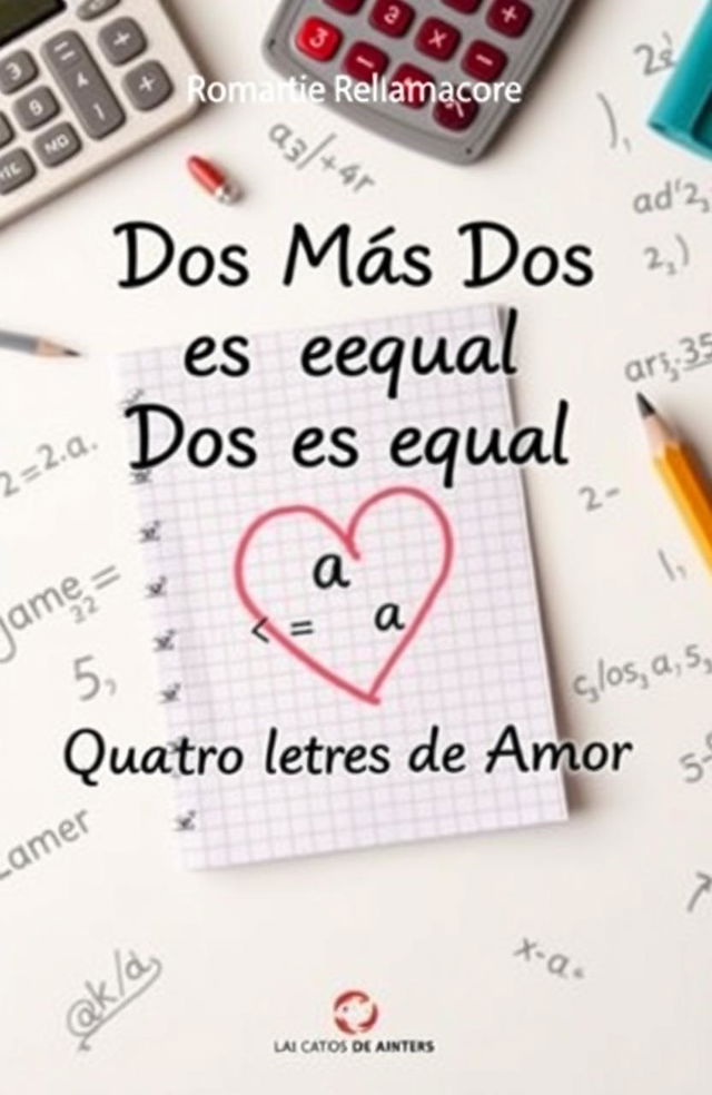 The cover of a romantic story titled 'Dos Más Dos Es Igual A Cuatro Letras De Amor'