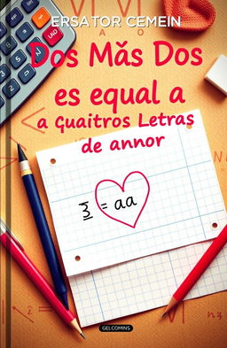 The cover of a romantic story titled 'Dos Más Dos Es Igual A Cuatro Letras De Amor'