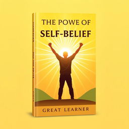 An empowering book cover design for 'The Power of Self-Belief' by Great Learner